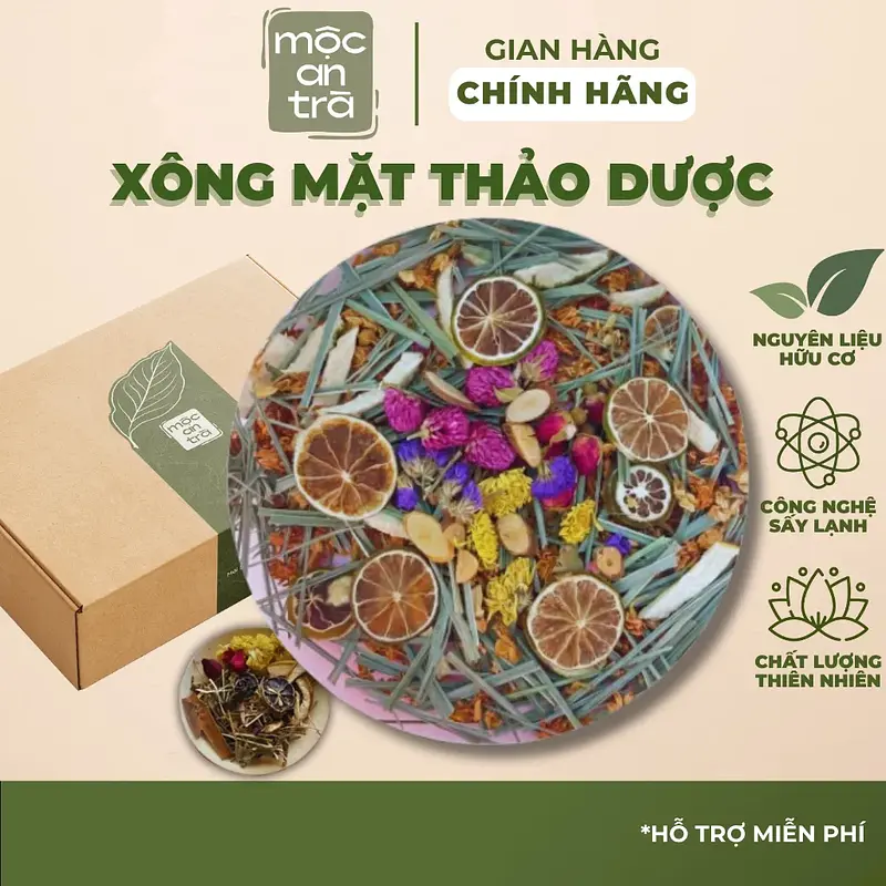 Combo 5/10 Gói Xông Mặt Thảo Mộc, Thảo Dược Xông Mặt, Sạch Da, Thải Độc, Giảm Viêm Mụn | Mộc An Trà - Main image