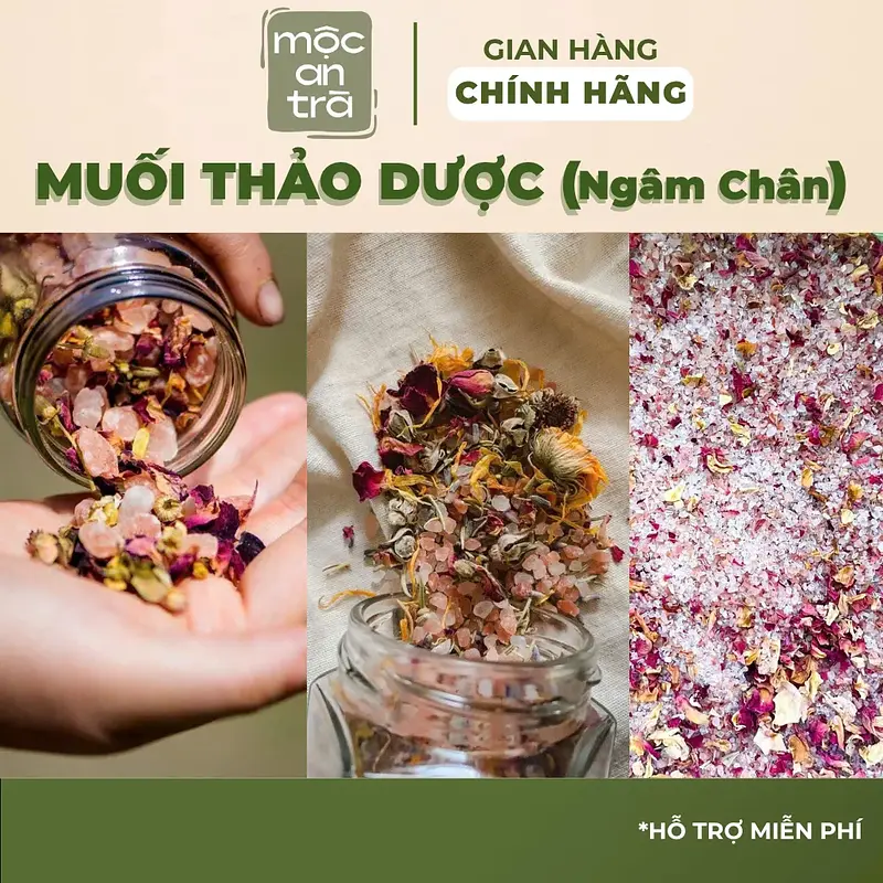 Muối Thảo Dược Ngâm Chân, Muối Hồng HIMALAYA & Bổ Sung Dầu Oliu | Thư Giãn, Giảm Đau Mỏi, Dễ Ngủ - Main image